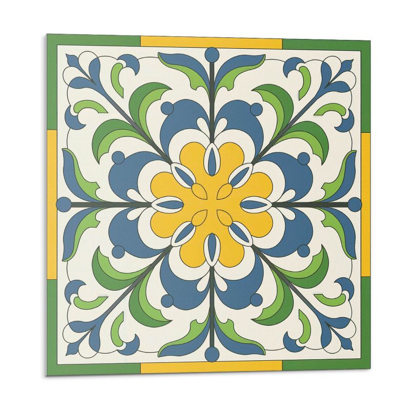 Kafelki samoprzylepne Wallfluent 20x20 cm Wzór florystyczny z liśćmi 20 szt.