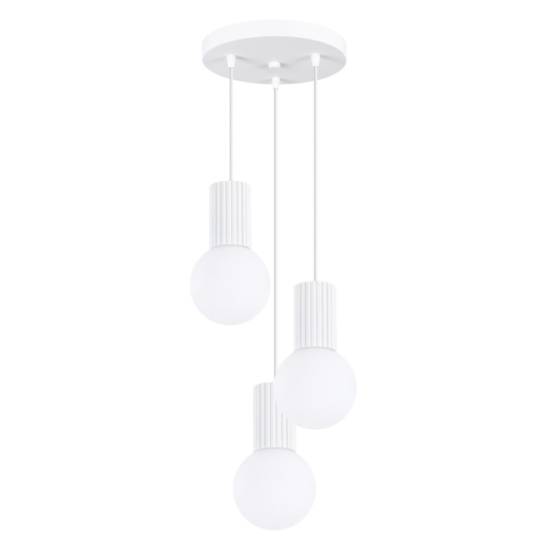 Lampa wisząca Sollux Lighting HALO 3P biała 1 szt.
