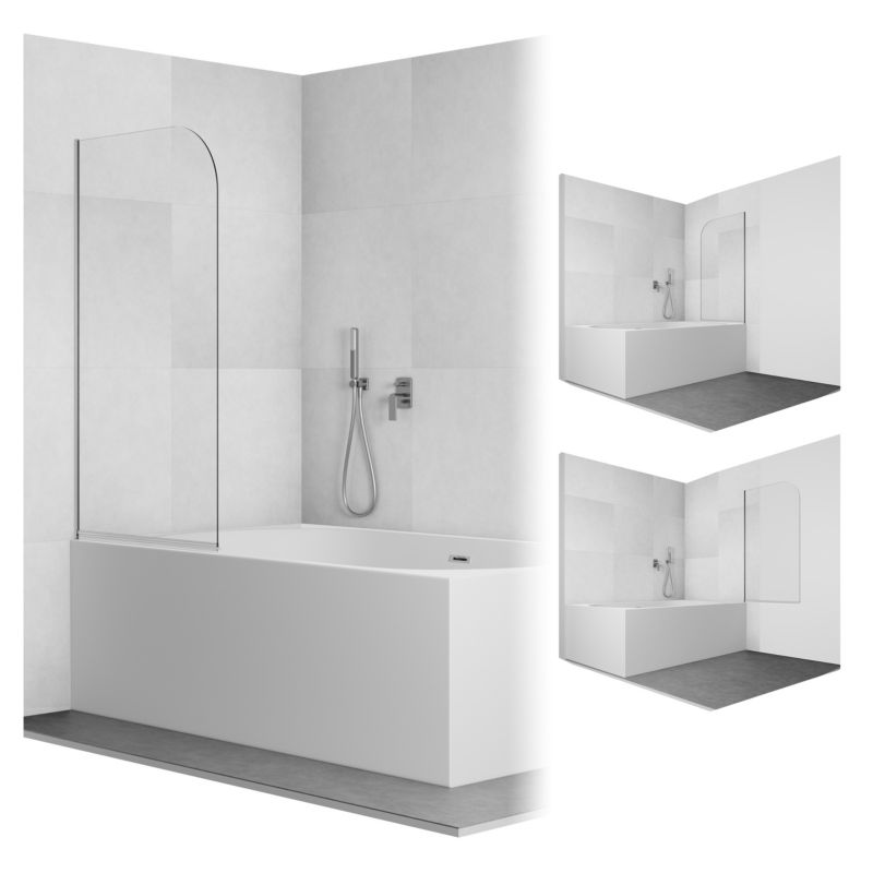 Parawan nawannowy SEVANTE 140x80 składany MERU chrom 1 szt.