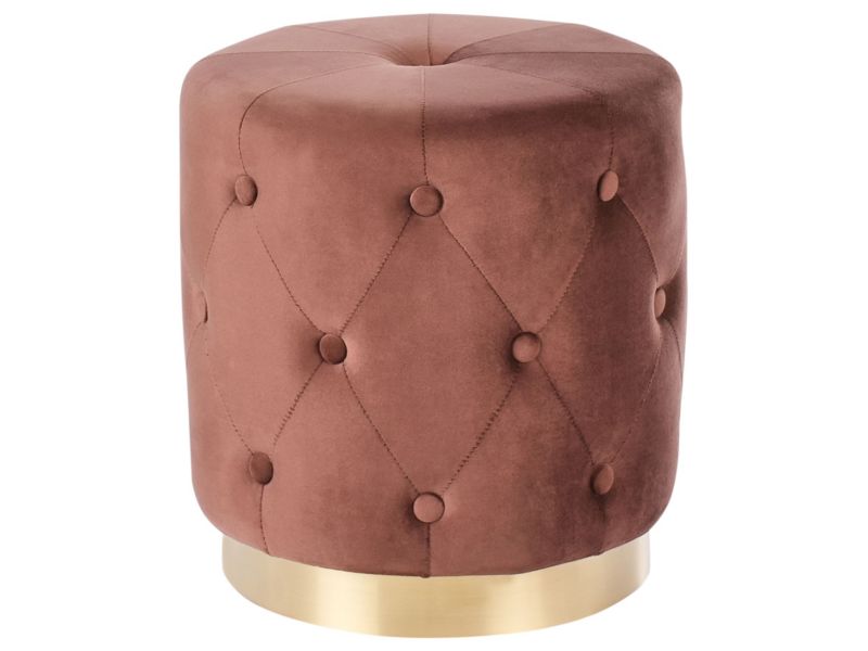 Puf Carrollton Welur Brązowy 40 cm 1 szt.