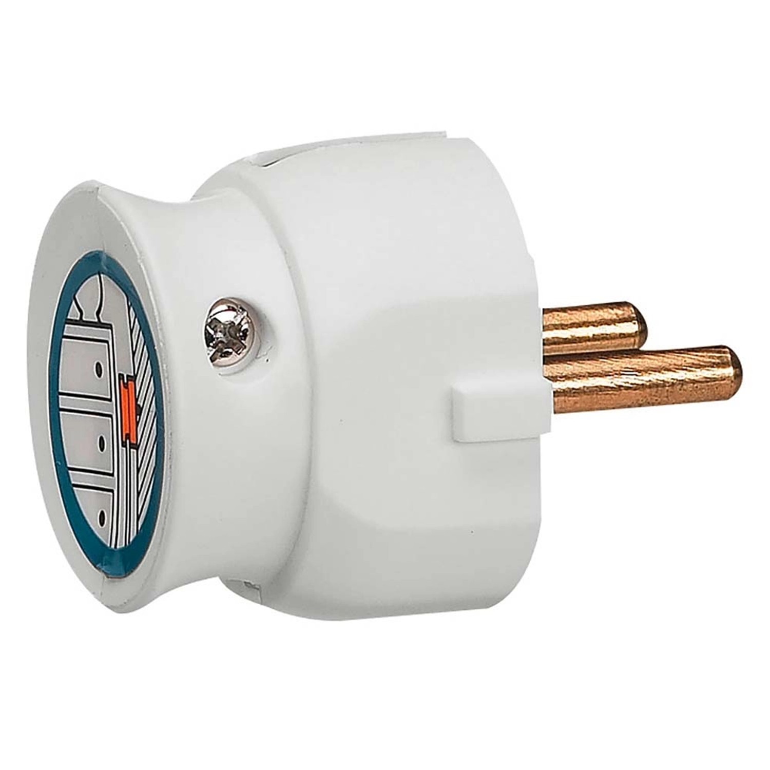 Legrand Wtyczka 2P 16A, prosta biała