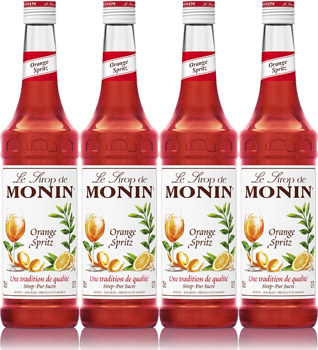 4x Syrop Monin Orange Spritz, pomarańczowy szprycer, 700ml