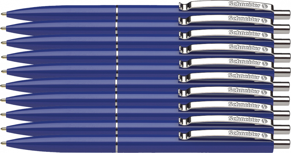 10x długopis automatyczny Schneider, K15, M, niebieski