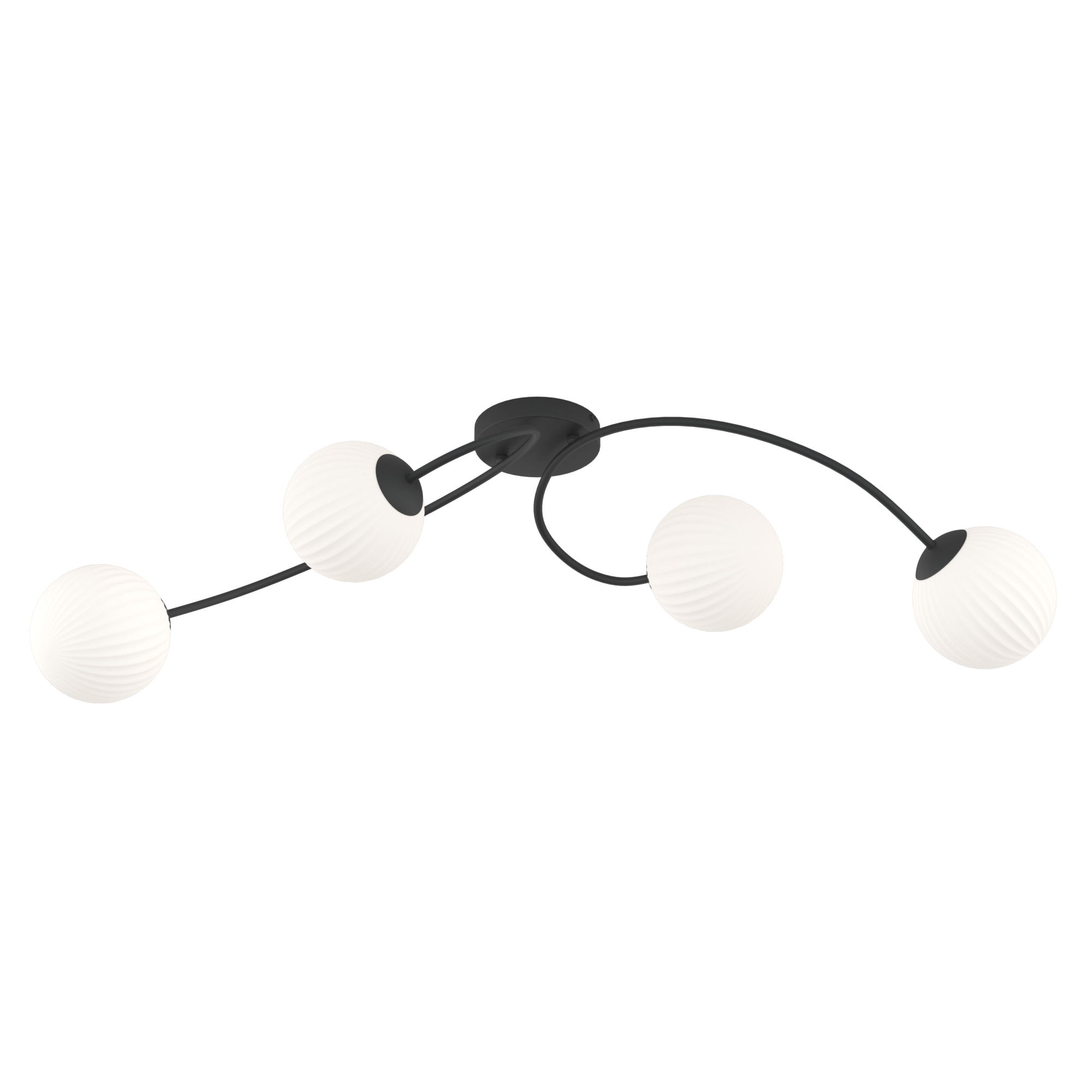 Emibig Vibra lampa podsufitowa 4x10 W biała-czarna 1398/4