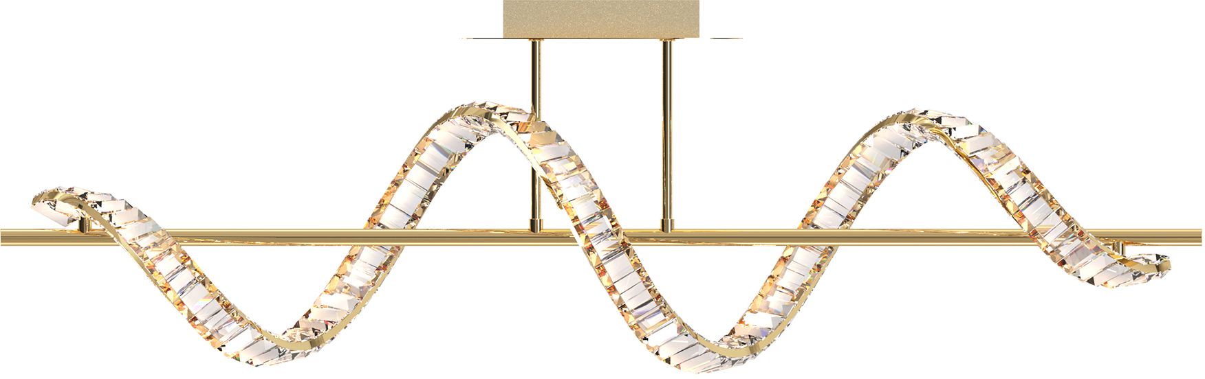 Zuma Line Athesa lampa podsufitowa 1x26 W przezroczysta-złota MX3170-1-3GT