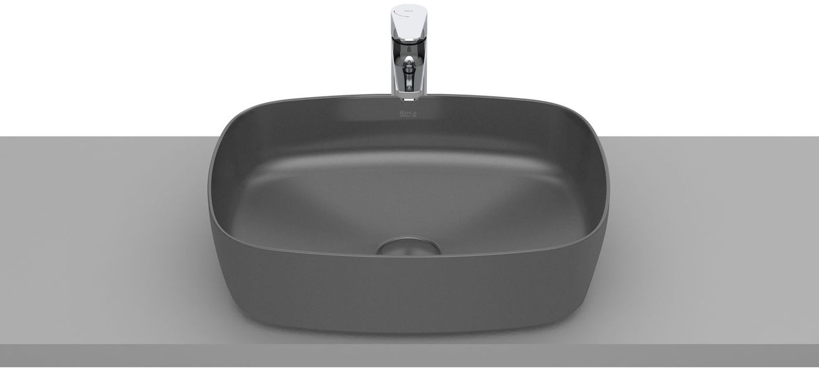Roca Inspira Soft umywalka 50x37 cm nablatowa onyks A327500640 - Wysyłka w 24h