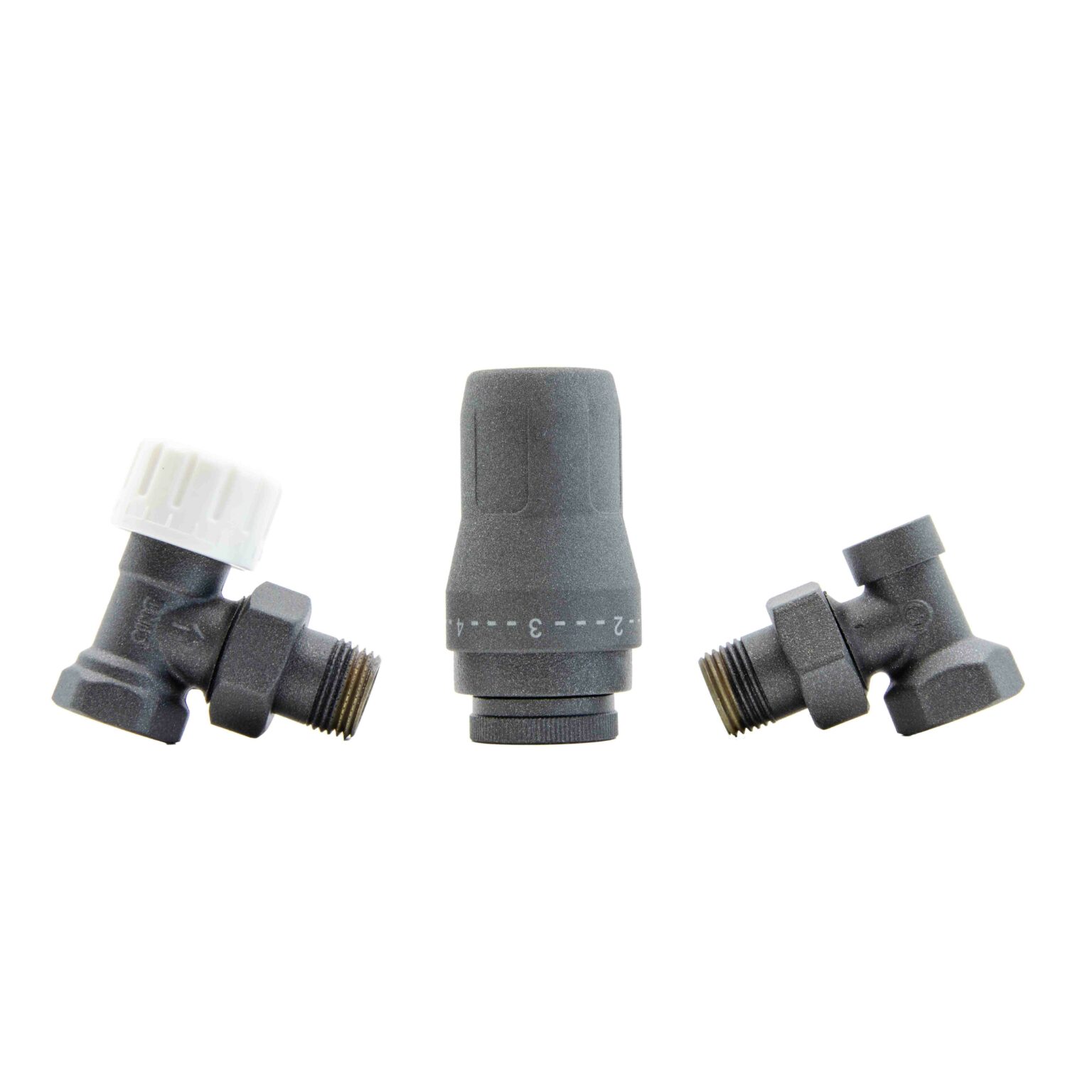 HeatBase Standard zestaw termostatyczny 1/2GZx1/2GW kątowy grafit HB01TKS0016