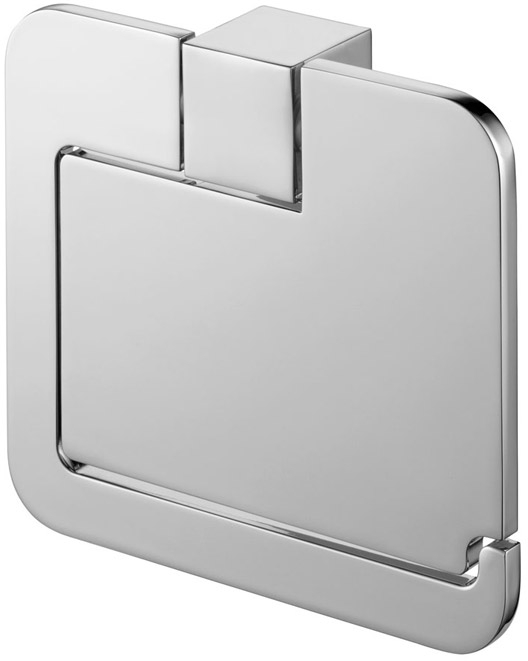 Bisk Futura silver uchwyt na papier toaletowy z pokrywą chrom 02991