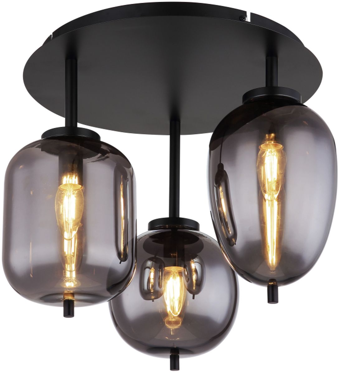 Darmowa Dostawa - Lampa podsufitowa 3x40 W czarny Globo Lighting Blacky 153453D