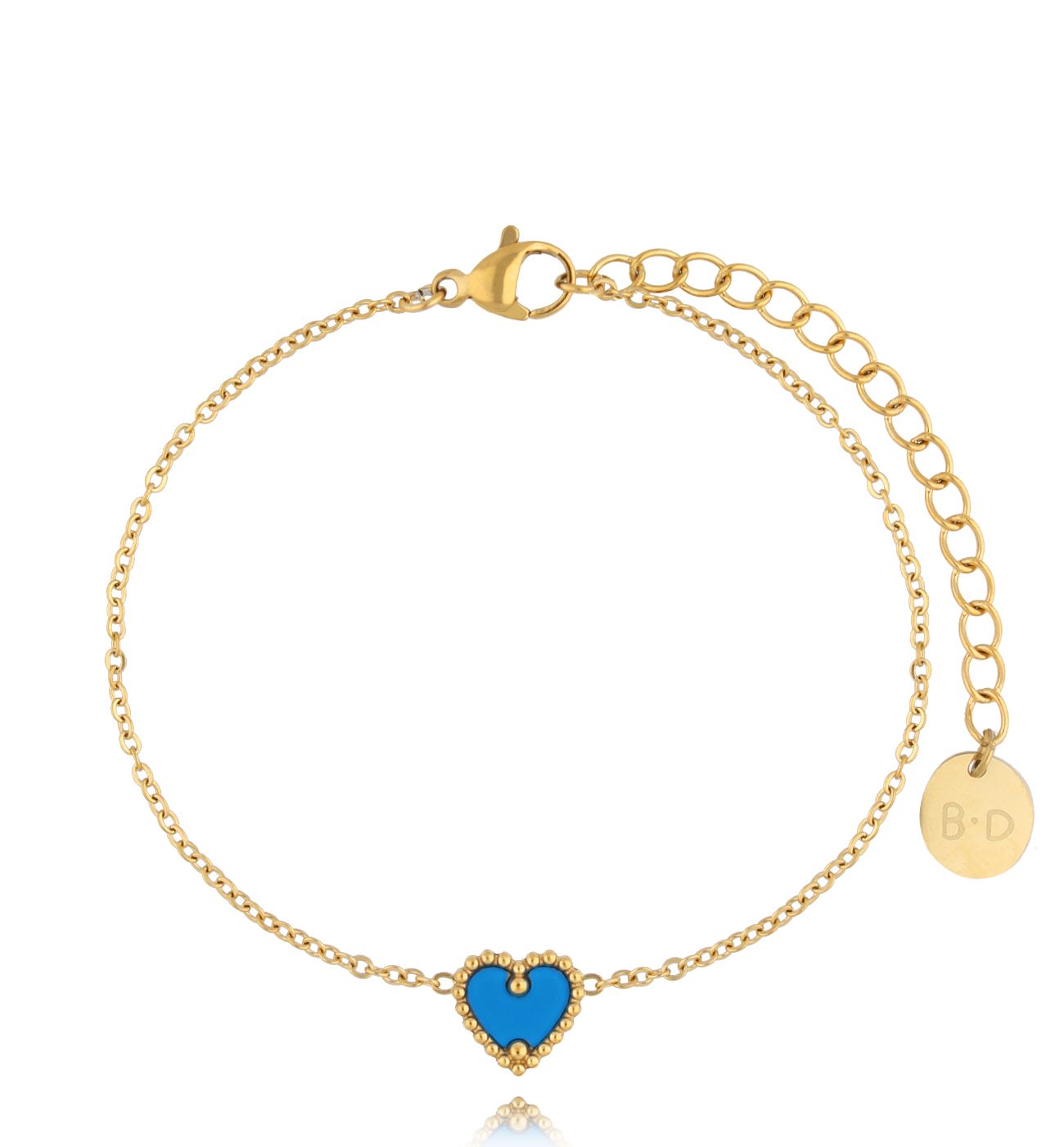 Bransoletka z niebieskim sercem Loving Heart BSY0067