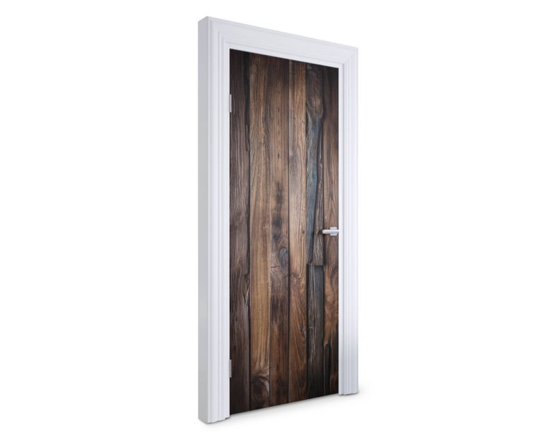 Naklejka na drzwi Wallfluent 75x205 cm Stare drewniane deski 1 szt.