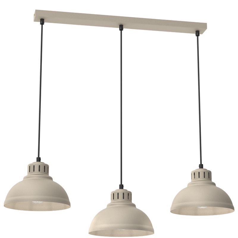 Lampa wisząca Luminex Sven kremowo-czarna wym: 110 x 75 x 21 cm 3xE27 x 15W 1 szt.