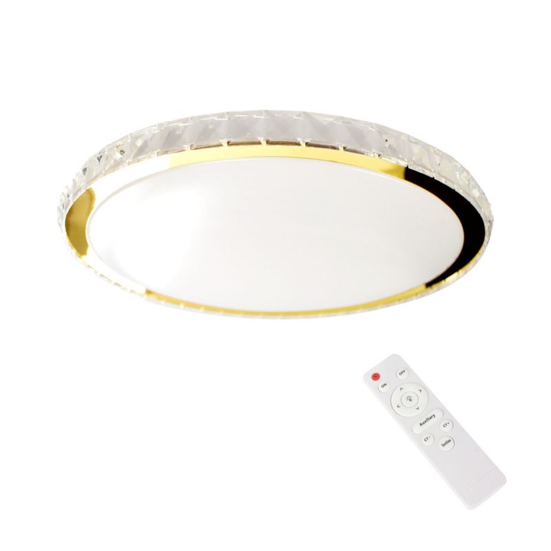 Plafon sufitowy Milagro Layla biało-złoty-przezroczysty LED 50W 3000K-6000K 3300lm IP20 wym: 6 x 50 x 50 cm - 1 szt.
