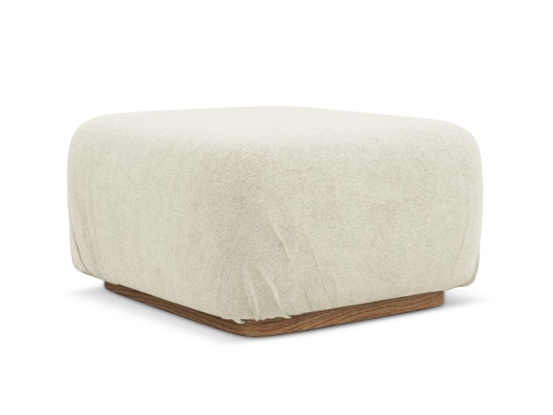 Pufa Makamii Ailani z tkaniny bouclé 83x41 cm biały 1 szt.