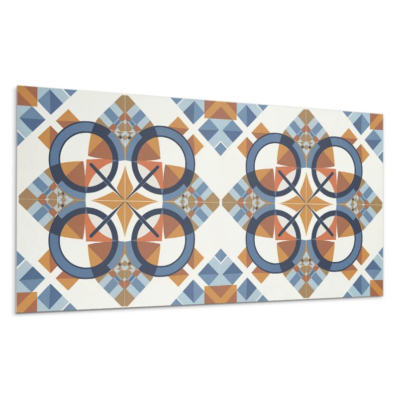 Panel samoprzylepny Wallfluent 100x50 cm Okręgowe motywy w geometrycznym stylu 1 szt.