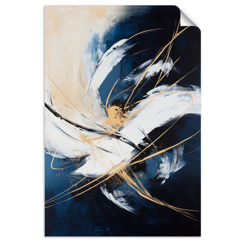 Naklejka samoprzylepna Feeby Abstrakcja niebieski beżowy 60x90cm 1szt
