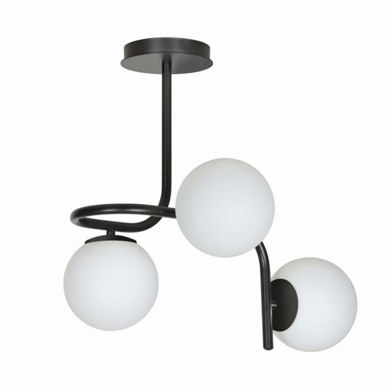 Żyrandol Emibig Kalf czarno-biały wym: 51 x 57 cm 3xE14 x 40W 1 szt.