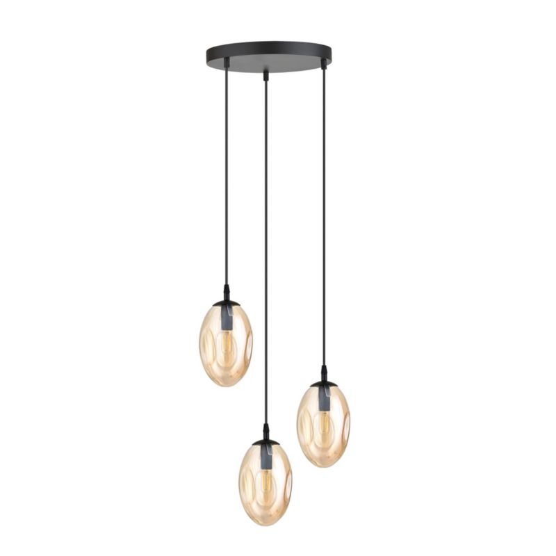 Lampa sufitowa Emibig Astral czarno-miodowy wym: 100 x 40 x 40 cm 3xE14 x 10W 1 szt.