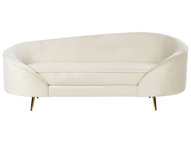 Sofa welurowa beżowa Savar 1 szt.
