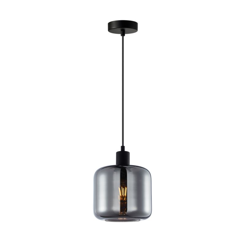 Lampa wisząca Italux Maluna 0679 czarna-dymiona nowoczesna 1xE27 x 1 szt.