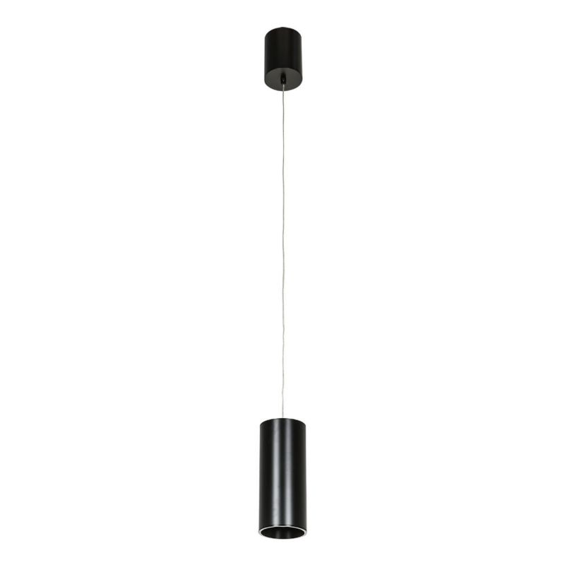 Lampa sufitowa wisząca Italux Moldes 5239 czarna nowoczesna wbudowany LED 12W 1 szt.