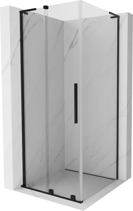 Kabina prysznicowa Mexen Velar L rozsuwana 110 x 110 cm transparent czarna 1 szt.