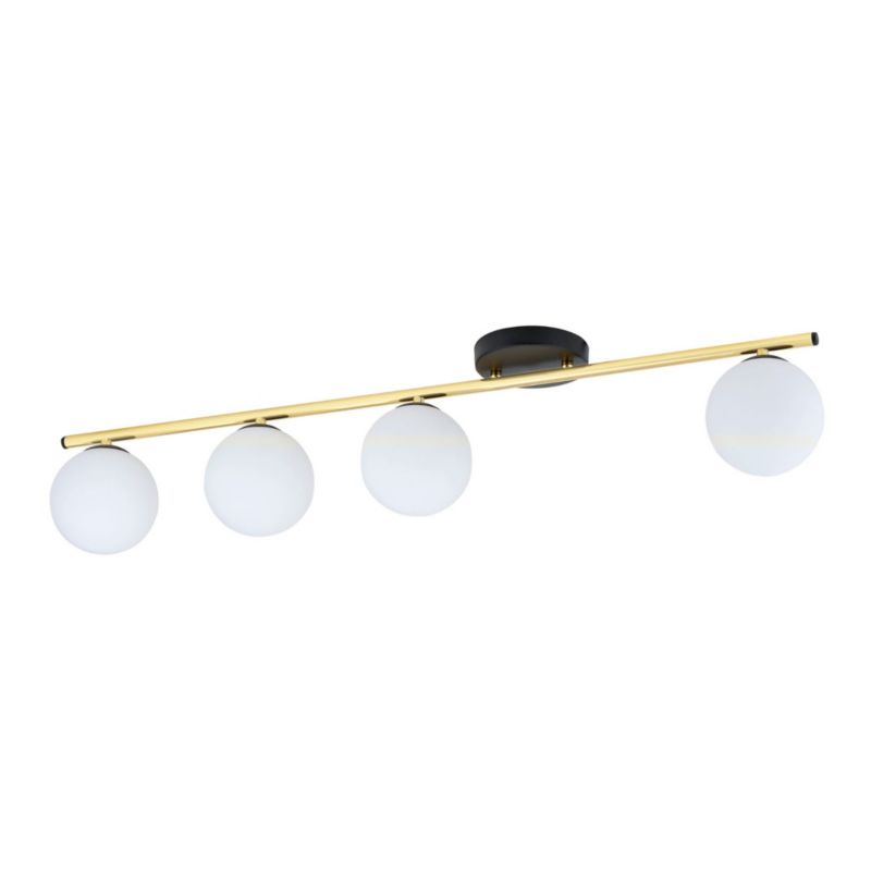 Lampa sufitowa wisząca Emibig Monza biało złota wym: 20 x 100 cm 4xE14 x 10W metal 1 szt.