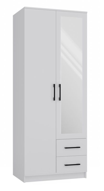 Szafa Topeshop Romana 80 Lustro 2 Szuflady Biała 52x80x205 cm 1 szt.