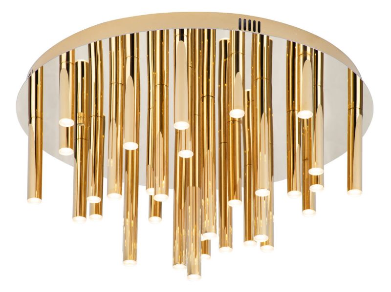 Plafon sufitowy Maxlight Organic złoty LED 33W 3000K 1980lm IP20 wym: 34 x 60 x 60 cm metal - 1 szt.