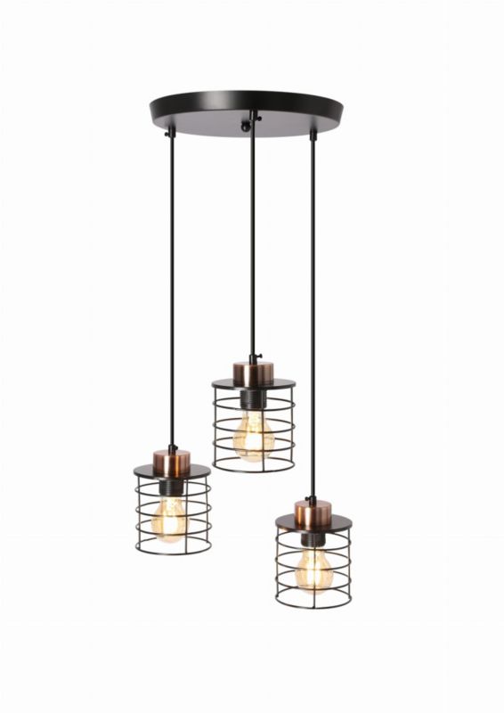 Lampa sufitowa Candellux Glob czarna wym: 100 x 37 x 37 cm 3xE27 x 40W 1 szt.