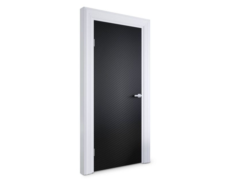 Naklejka na drzwi Wallfluent 85x205 cm Wzór z włókna węglowego 1 szt.