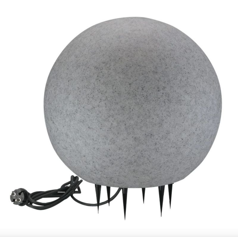 Kula ogrodowa Polux Argento szara 1 x E27 x 25W IP65 wym: 38 x 40 x 40 cm - 1 szt.