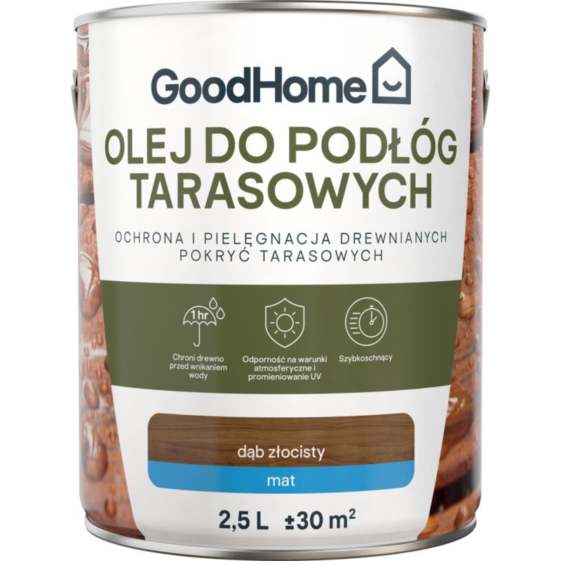 Olej do tarasów GoodHome dąb złocisty 2,5 l