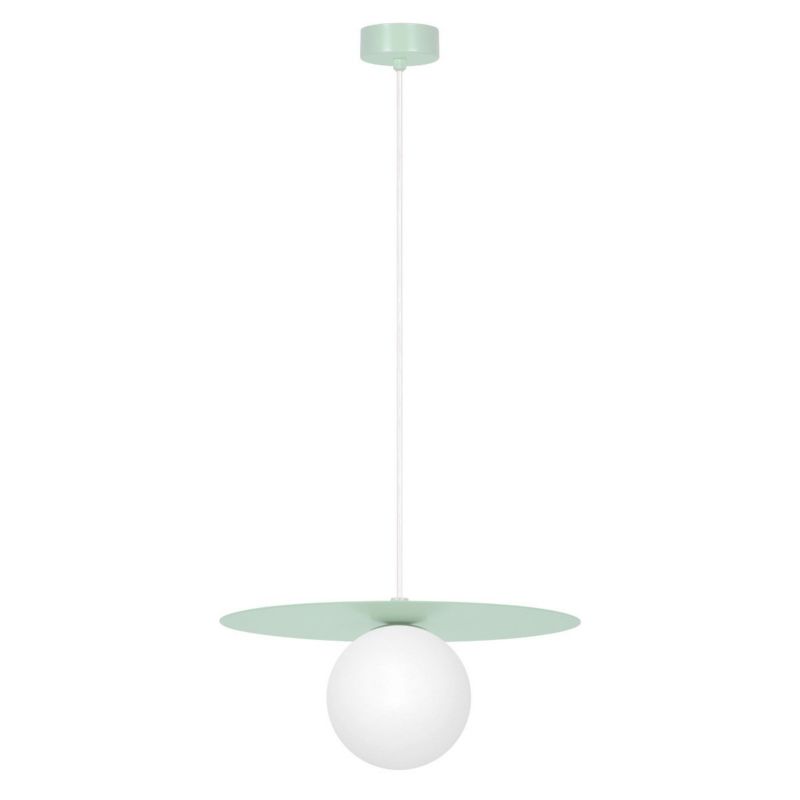 Lampa wisząca Kaja Robin miętowo-biała wym: 95 x 25 x 25 cm 1xG9 x 10W 1 szt.
