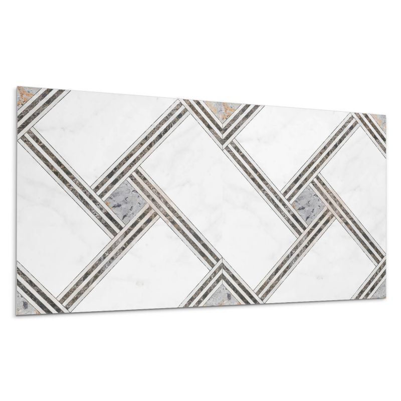 Kafelki samoprzylepne Wallfluent 60x30 cm Abstrakcyjne linie w stylu geometrycznym 6 szt.