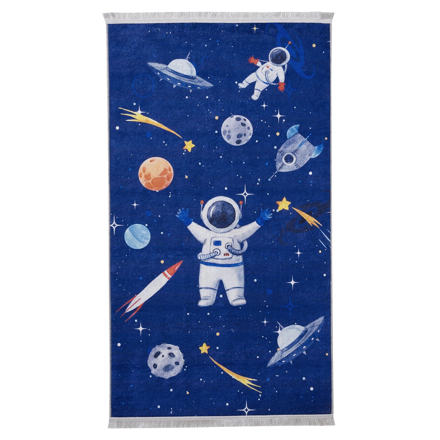Uniglob Dywan dziecięcy SPACE 120 x 160 cm niebieski