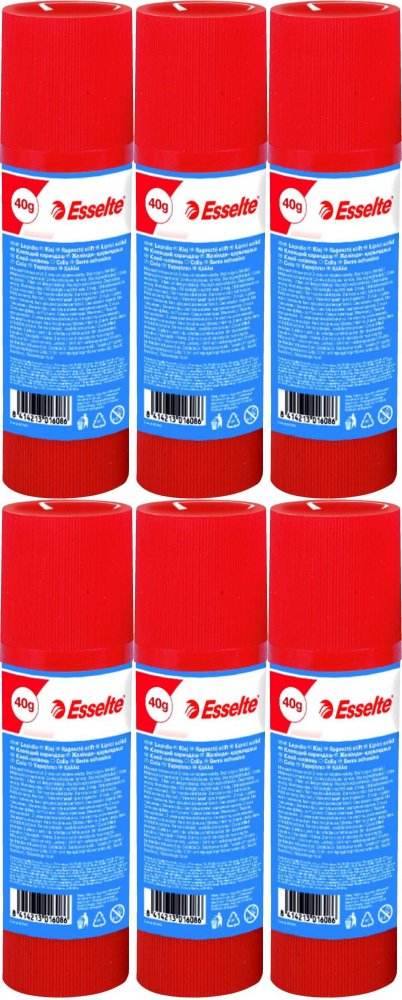 6x Klej biurowy w sztyfcie Esselte 40g
