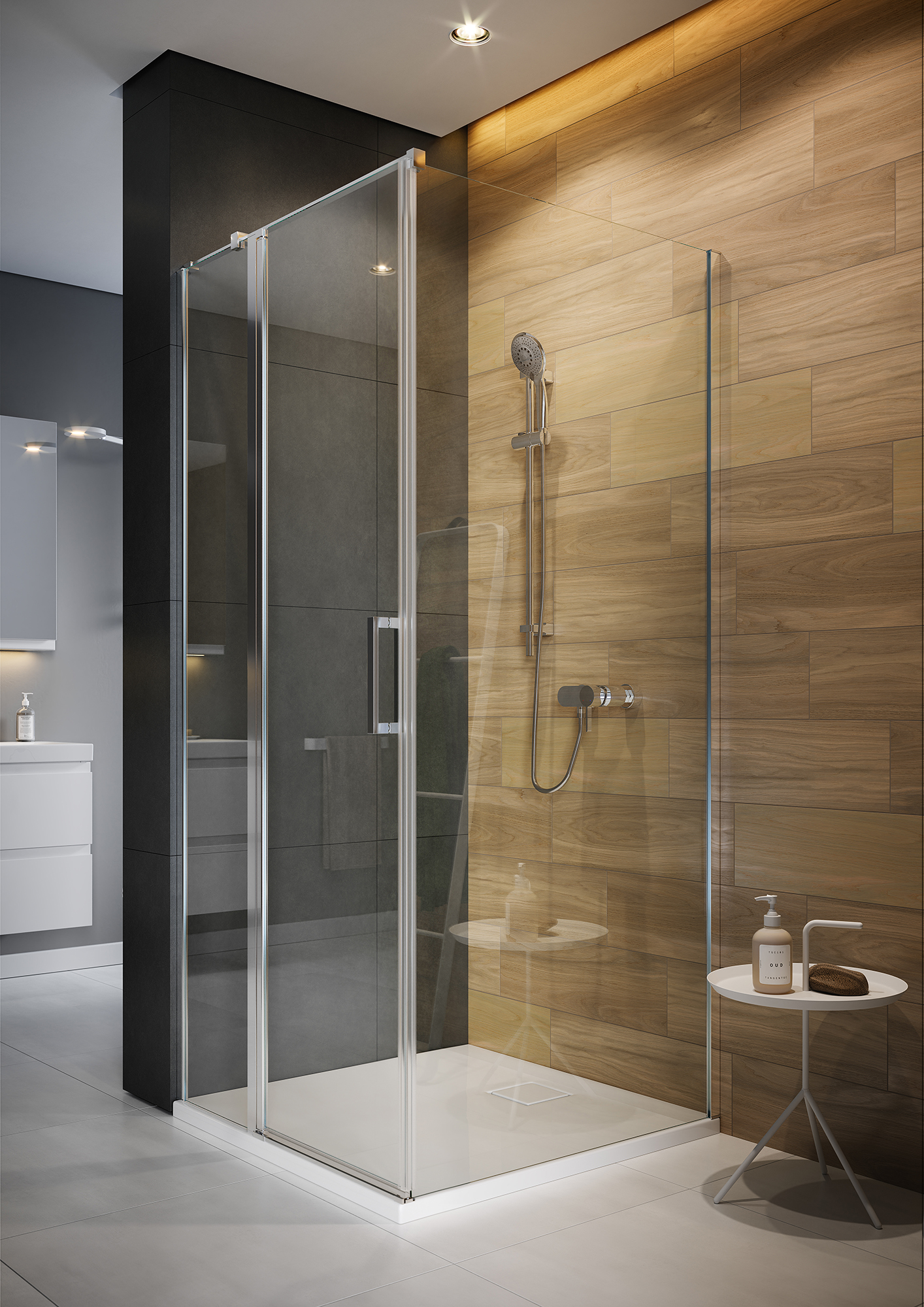 Cersanit Moduo ścianka prysznicowa 90 cm chrom połysk/szkło przezroczyste S162-008
