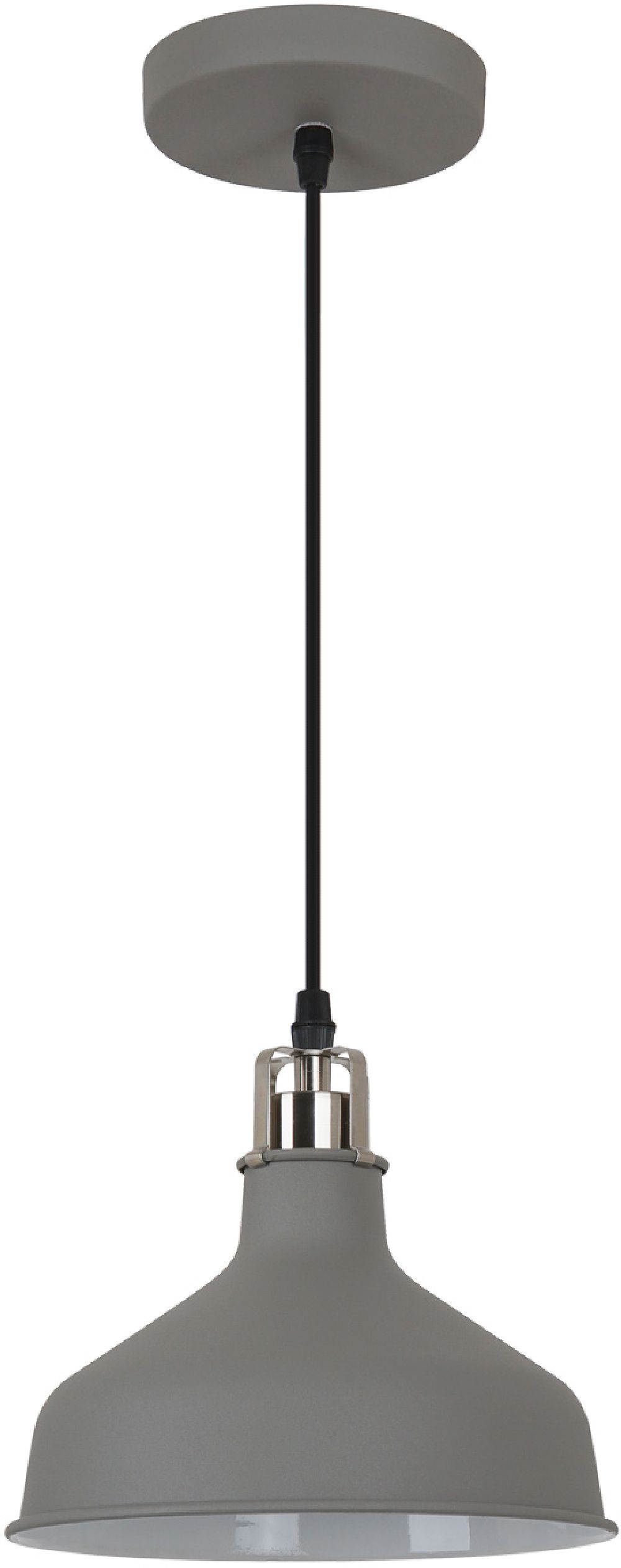 Italux Hooper lampa wisząca 1x60 W szary/popielaty MD-HN8049M-GR+S.NICK