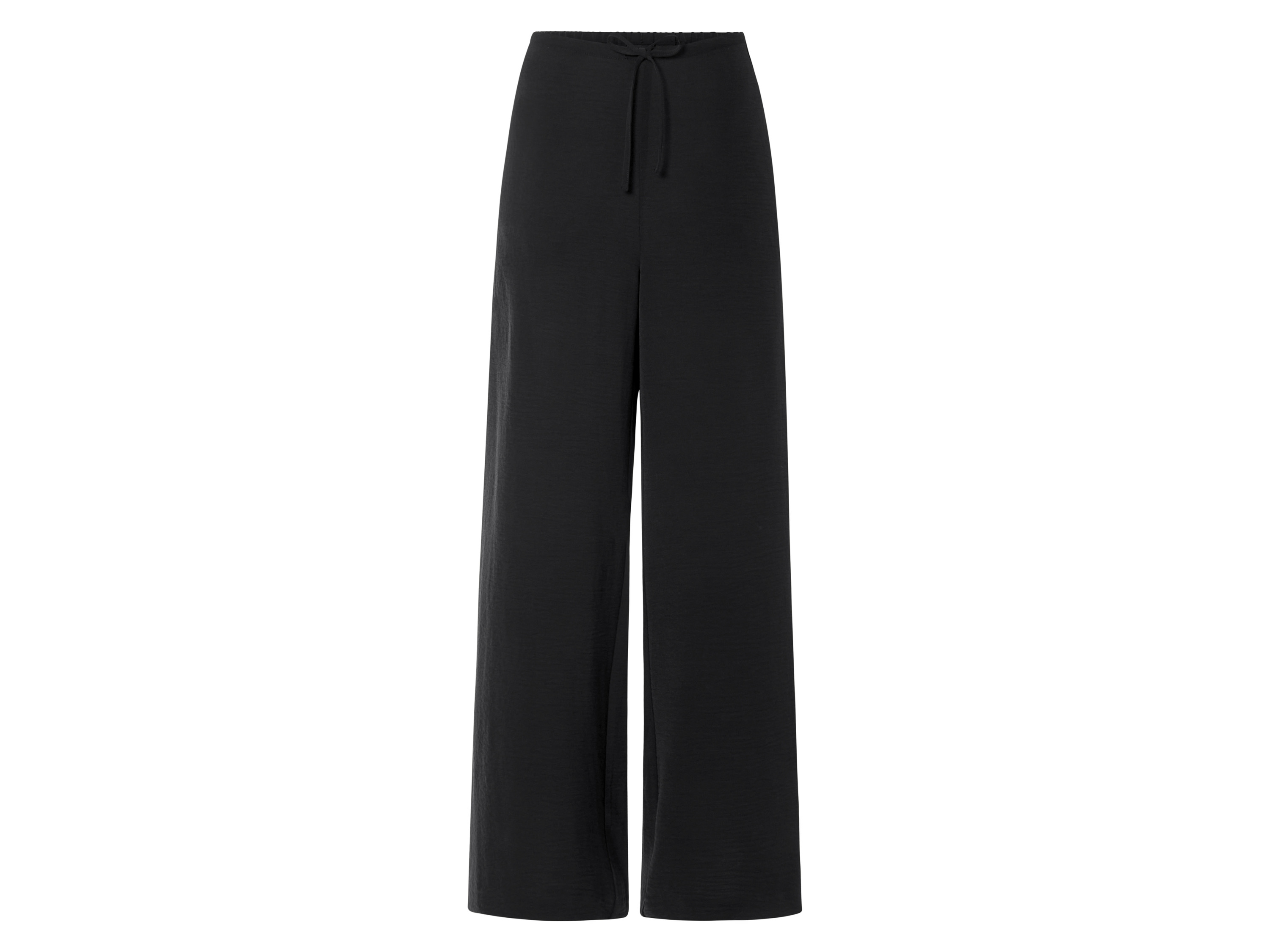 esmara Spodnie wide leg damskie o wyglądzie satyny Czarny, M40/42