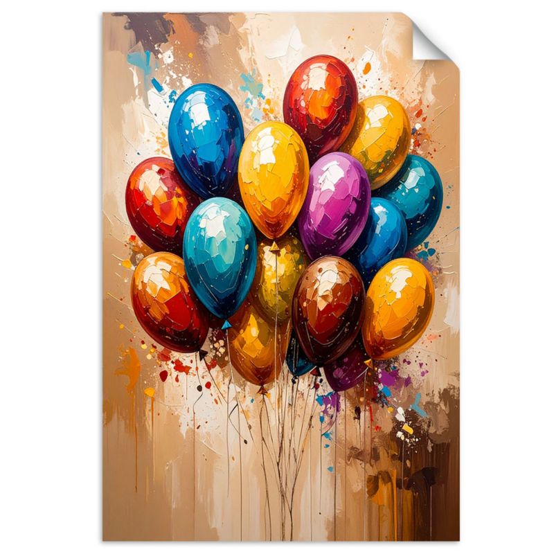 Naklejka na ścianę Feeby Kolorowe Balony Abstrakcja 80x120cm 1szt