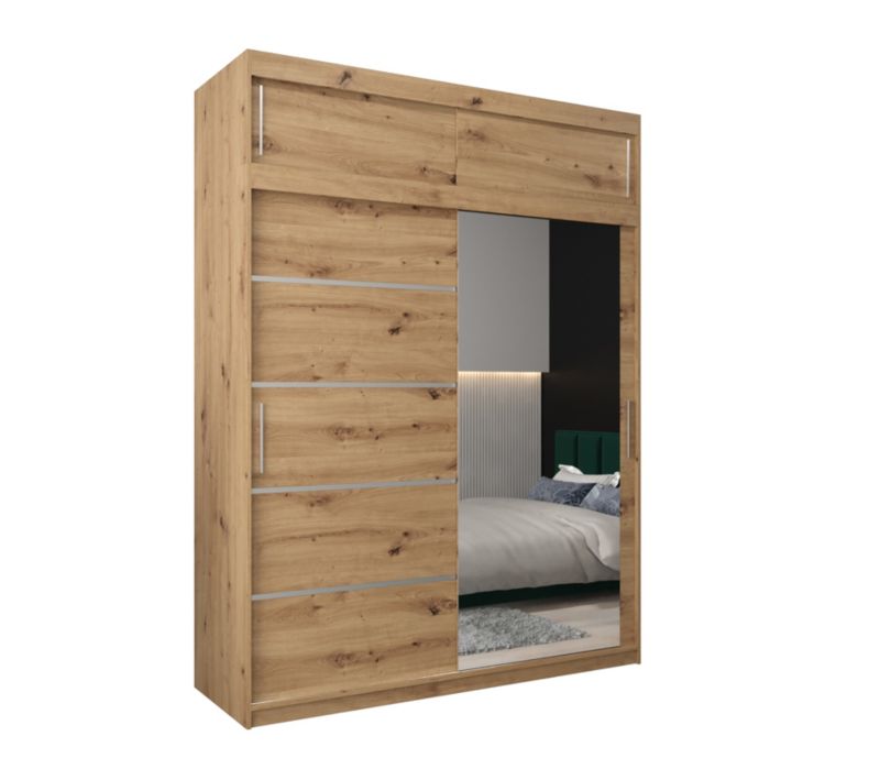 Szafa przesuwna Abiks Verona 2 180 artisan + artisan z nadstawką 1 szt.