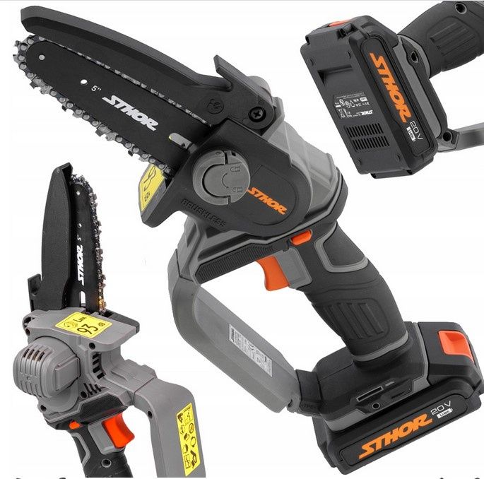 Mini pilarka STOHR 78211 YATO piła łańcuchowa 6" 15cm akumulatorowa 20V 2Ah 1szt.