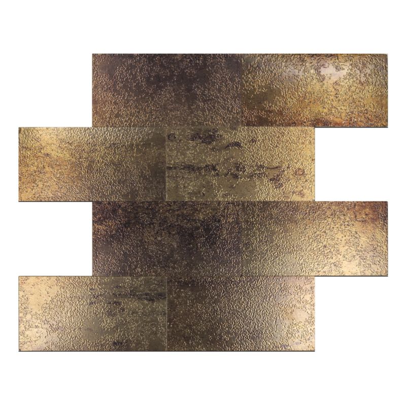 Naklejka dekoracyjna samoprzylepna Metal Gold 31,5x32 cm MAXSTONE połysk złoty 1 szt.