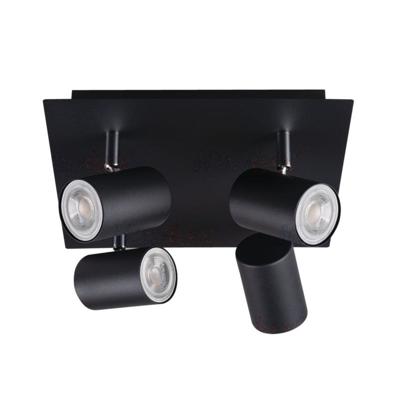Kinkiet ścienny Kanlux Evalo czarny-chromowany 4 x GU10 x 10W IP20 wym: 12 x 26,5 x 26,5 cm - 1 szt.
