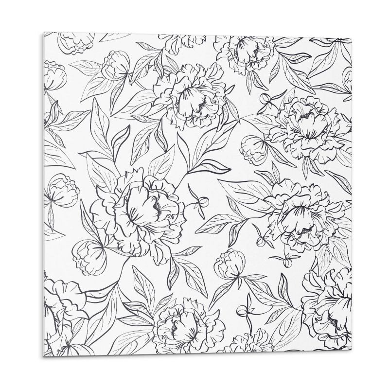 Kafelki samoprzylepne Wallfluent 20x20 cm Motyw kwiatów z delikatnymi liśćmi 20 szt.