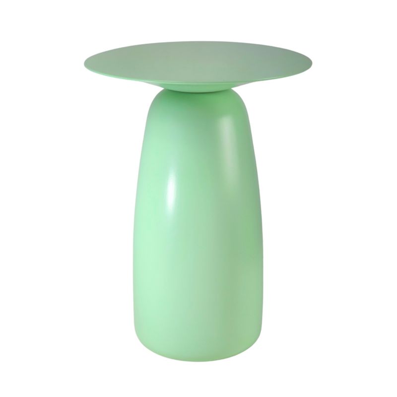 Stolik drewniany Kayani Baobab 44 śr. 32,5 cm pudrowa zieleń 1 szt.