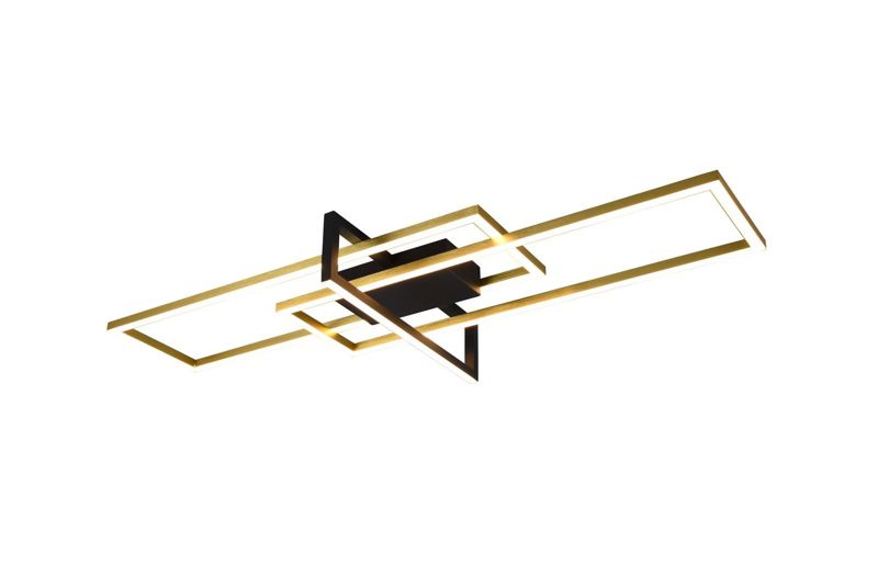 Lampa sufitowa wisząca Trio Salinas 7893 złoto-czarna nowoczesna wbudowany LED 34W 1 szt.