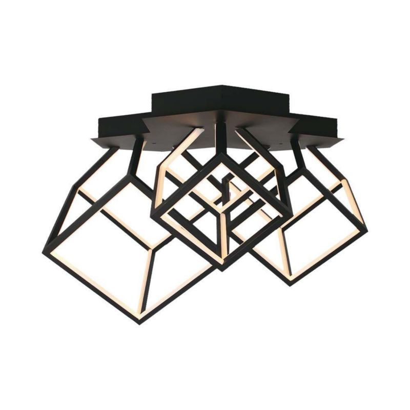 Lampa sufitowa wisząca V-TAC Vt-7921 czarna wym: 42 x 64,5 x 64,5 cm wbudowany LED 46W 1 szt.