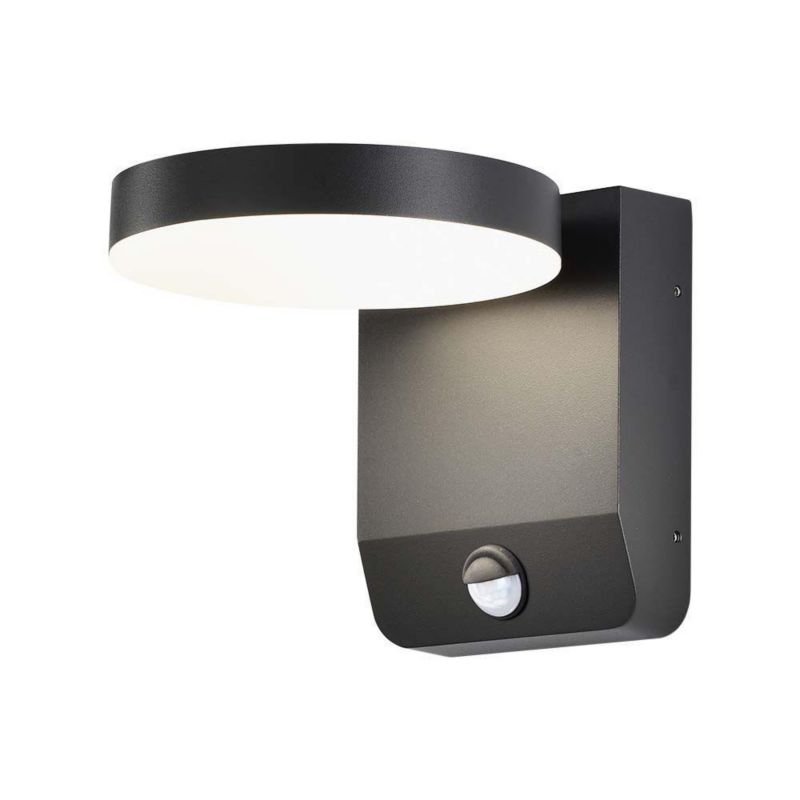 Kinkiet zewnętrzny z czujnikiem V-TAC 11020S czarny LED 17W 3000K 2480lm IP65 wym: 16 x 16 x 20,6 cm aluminium - 1 szt.